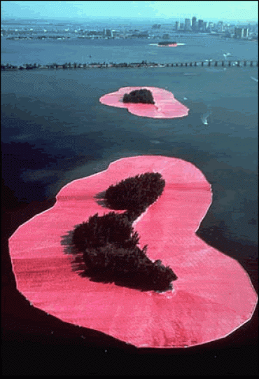 CHRISTO AND JEANNE-CLAUDE Islands surrounded in Miami, Florida, 1983